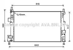 FD2601 AVA QUALITY COOLING Радиатор, охлаждение двигателя