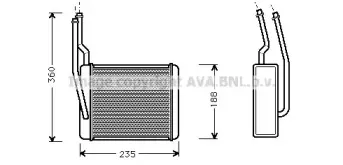 FD6272 AVA QUALITY COOLING Теплообменник, отопление салона