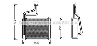 FD6286 AVA QUALITY COOLING Теплообменник, отопление салона