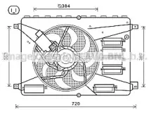 FD7556 AVA QUALITY COOLING Вентилятор, охлаждение двигателя