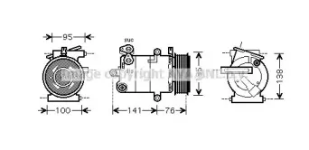 FDK417 AVA QUALITY COOLING Компрессор, кондиционер