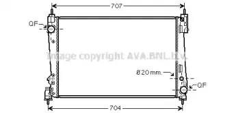 FT2312 AVA QUALITY COOLING Радиатор, охлаждение двигателя