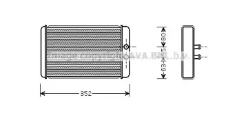 FT6265 AVA QUALITY COOLING Теплообменник, отопление салона
