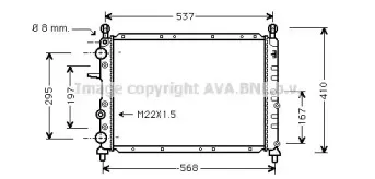 FTA2109 AVA QUALITY COOLING Радиатор, охлаждение двигателя