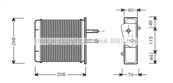 FTA6150 AVA QUALITY COOLING Теплообменник, отопление салона