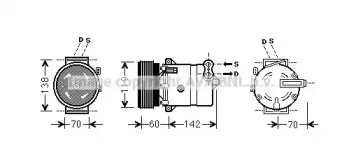 FTK383 AVA QUALITY COOLING Компрессор, кондиционер