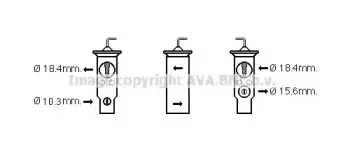 HD1256 AVA QUALITY COOLING Расширительный клапан, кондиционер