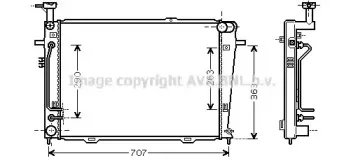 HY2130 AVA QUALITY COOLING Радиатор, охлаждение двигателя