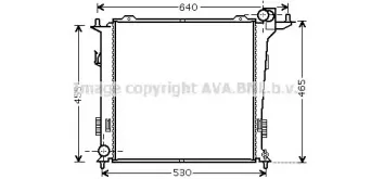 HY2207 AVA QUALITY COOLING Радиатор, охлаждение двигателя