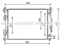 HY2276 AVA QUALITY COOLING Радиатор, охлаждение двигателя