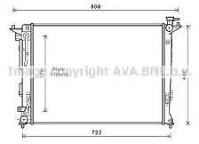 HY2283 AVA QUALITY COOLING Радиатор, охлаждение двигателя