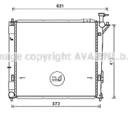 HY2346 AVA QUALITY COOLING Радиатор, охлаждение двигателя