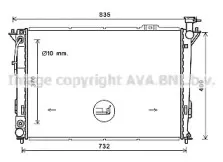 HY2352 AVA QUALITY COOLING Радиатор, охлаждение двигателя