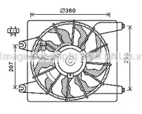HY7560 AVA QUALITY COOLING Вентилятор, охлаждение двигателя