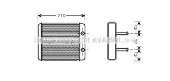 KA6008 AVA QUALITY COOLING Теплообменник, отопление салона