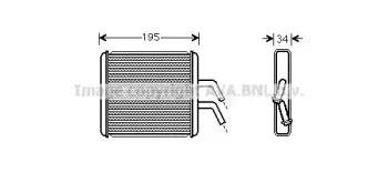 KA6044 AVA QUALITY COOLING Теплообменник, отопление салона