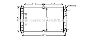 LA2017 AVA QUALITY COOLING Радиатор, охлаждение двигателя