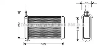 LA6009 AVA QUALITY COOLING Теплообменник, отопление салона