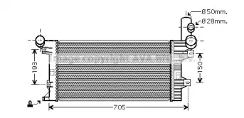 ME2204 AVA QUALITY COOLING Радиатор, охлаждение двигателя
