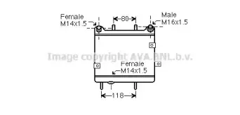 MS3540 AVA QUALITY COOLING масляный радиатор, двигательное масло
