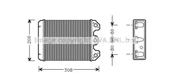 MS6102 AVA QUALITY COOLING Теплообменник, отопление салона