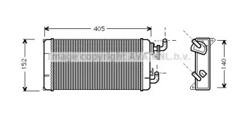 MS6258 AVA QUALITY COOLING Теплообменник, отопление салона