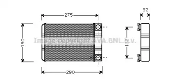 MS6312 AVA QUALITY COOLING Теплообменник, отопление салона