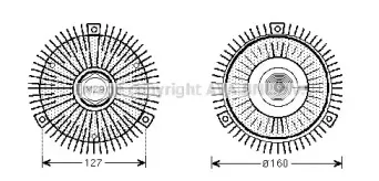 MSC421 AVA QUALITY COOLING Сцепление, вентилятор радиатора