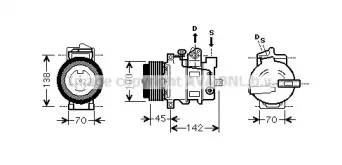 MSK430 AVA QUALITY COOLING Компрессор, кондиционер