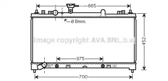 MZ2220 AVA QUALITY COOLING Радиатор, охлаждение двигателя