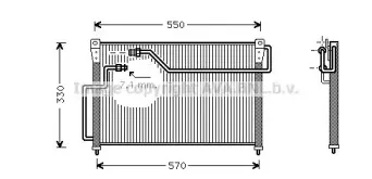 MZ5107 AVA QUALITY COOLING Конденсатор, кондиционер