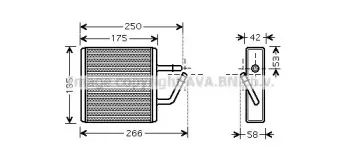 MZ6194 AVA QUALITY COOLING Теплообменник, отопление салона
