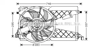 MZ7530 AVA QUALITY COOLING Вентилятор, охлаждение двигателя