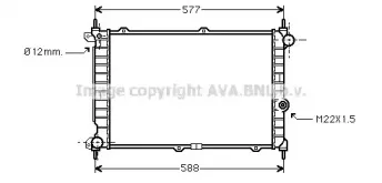 OL2207 AVA QUALITY COOLING Радиатор, охлаждение двигателя