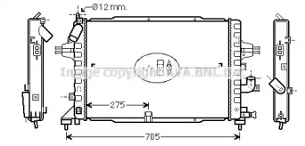 OL2364 AVA QUALITY COOLING Радиатор, охлаждение двигателя
