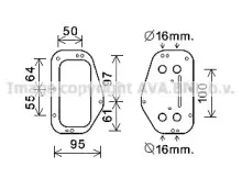 OL3684 AVA QUALITY COOLING масляный радиатор, двигательное масло
