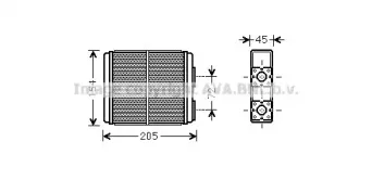 OL6403 AVA QUALITY COOLING Теплообменник, отопление салона