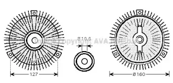 OLC552 AVA QUALITY COOLING Сцепление, вентилятор радиатора