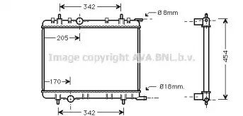 PE2221 AVA QUALITY COOLING Радиатор, охлаждение двигателя