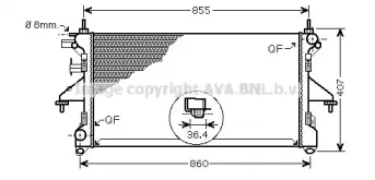 PE2305 AVA QUALITY COOLING Радиатор, охлаждение двигателя