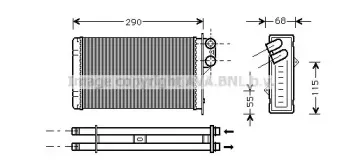 PE6172 AVA QUALITY COOLING Теплообменник, отопление салона