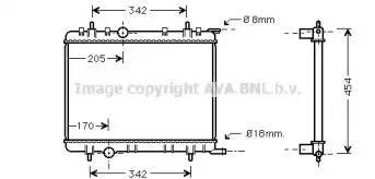 PEA2221 AVA QUALITY COOLING Радиатор, охлаждение двигателя