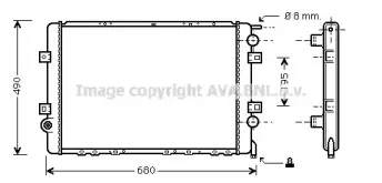 RT2264 AVA QUALITY COOLING Радиатор, охлаждение двигателя