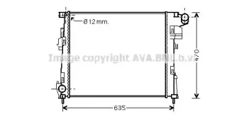 RT2427 AVA QUALITY COOLING Радиатор, охлаждение двигателя