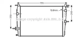 RT2458 AVA QUALITY COOLING Радиатор, охлаждение двигателя