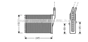RT6249 AVA QUALITY COOLING Теплообменник, отопление салона