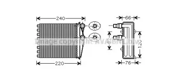 RT6380 AVA QUALITY COOLING Теплообменник, отопление салона