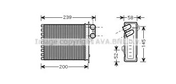 RT6398 AVA QUALITY COOLING Теплообменник, отопление салона