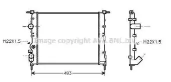 RTA2197 AVA QUALITY COOLING Радиатор, охлаждение двигателя