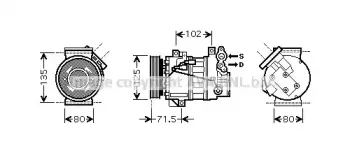 RTK393 AVA QUALITY COOLING Компрессор, кондиционер